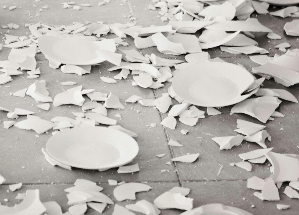 broken plates
